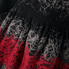 Trendy Style Round Collar Color Spliced Embroidered Long Sleeve Women's Dress
