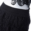 Stylish V-Neck Sleeveless Solid Color Lace Short Blouse and Skirt Suit For Women
