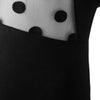 Stylish Round Neck Long Sleeve Backless Mesh Splicing Dress For Women