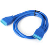 CY U3-061 50cm USB 3.0 Mainboard 20-Pin Male to 20-Pin Male Extension Cable
