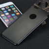 Brushed Back Cover Case with Logo Hole Design for iPhone 6 - 4.7 inches