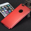 Brushed Back Cover Case with Logo Hole Design for iPhone 6 - 4.7 inches