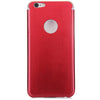 Brushed Back Cover Case with Logo Hole Design for iPhone 6 - 4.7 inches