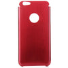 Brushed Back Cover Case with Logo Hole Design for iPhone 6 - 4.7 inches