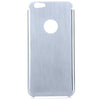 Brushed Back Cover Case with Logo Hole Design for iPhone 6 - 4.7 inches