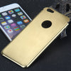Brushed Back Cover Case with Logo Hole Design for iPhone 6 - 4.7 inches