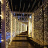 3m x 3m LED Curtain Icicle String Light Fairy Garland Waterproof For Wedding