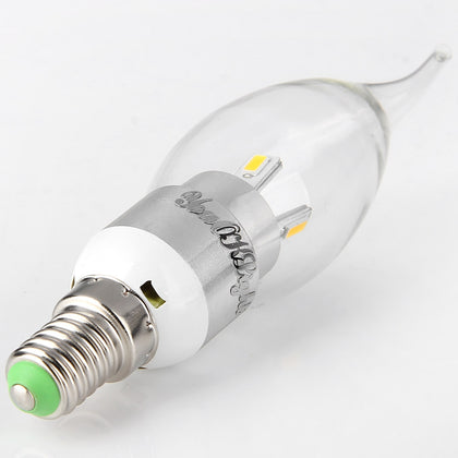YouOKLight 240Lm E14 3W 6 SMD 5730 LEDs 3000K Pull Tailed Candle Lamp