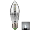 YouOKLight 380Lm E27 5W 28 SMD 2835 LEDs Silver Fin Candle Lamp - 3000K