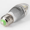 YouOKLight 380Lm E27 5W 28 SMD 2835 LEDs Silver Fin Candle Lamp - 3000K
