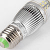 YouOKLight 380Lm E27 5W 28 SMD 2835 LEDs Silver Fin Candle Lamp - 3000K