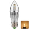 YouOKLight 380Lm E27 5W 28 SMD 2835 LEDs Silver Fin Candle Lamp - 3000K