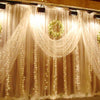 3m x 3m LED Curtain Icicle String Light Fairy Garland Waterproof For Wedding