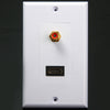 TL - 036 118 mm RCA HDMI Audio Video Wall Face Panel with Rectangle Shape