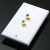 TL - 034 118 mm Double Ports RCA  Audio Video Wall Face Panel