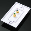 TL - 034 118 mm Double Ports RCA  Audio Video Wall Face Panel