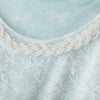 Stylish Scoop Neck Beaded 3/4 Sleeve Organza Blouse For Women