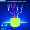 4 Port Intelligent USB Fast Charging Station - 100 - 240V