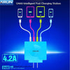 4 Port Intelligent USB Fast Charging Station - 100 - 240V