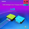 4 Port Intelligent USB Fast Charging Station - 100 - 240V