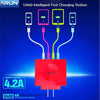 4 Port Intelligent USB Fast Charging Station - 100 - 240V