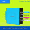 4 Port Intelligent USB Fast Charging Station - 100 - 240V