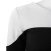 Three Quarter Sleeve Round Collar Color Block Women's Dress