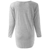 Vintage Scoop Neck Long Sleeves Letter Printed T-Shirt For Women