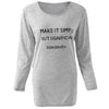 Vintage Scoop Neck Long Sleeves Letter Printed T-Shirt For Women