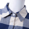 Casual Shirt Collar Long Sleeve Pocket Design Plaid Single-Breasted Women's Shirt