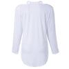 Casual Style V-Neck Off-The-Shoulder Solid Color Long Sleeve Women's T-Shirt