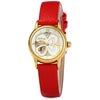 Tine TE-5008L Pocket Four-leaf Clover Quartz Women Watch Delicate Water Resistant PU Wristwatch
