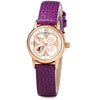 Tine TE-5008L Pocket Four-leaf Clover Quartz Women Watch Delicate Water Resistant PU Wristwatch