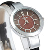 Tine TE-5016L Pocket Quartz Women Watch Delicate Water Resistant PU Wristwatch