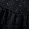 Stylish Round Collar Lace Floral Embroidery Long Sleeve Women's Dress