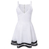 Sexy Spaghetti Strap Low Cut Spliced Women's Dress