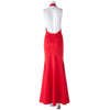 Sexy Style Halter Solid Color Sleeveless Women's Maxi Dress