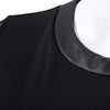 Sexy Round Neck Long Sleeve Spliced See-Through Slimming Women's Dress