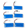 WSX - X6A 6pcs 500mAh 25C Battery with Charger for Hubsan X4 H107 H107L H107C H107D V252 JXD385