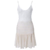 Sweet Spaghetti Strap Lace White Dress For Women