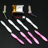 Cheerson CX - 10 / CX - 10A RC Quadcopter Spare Part 8Pcs Blades + 2Pcs Motors + 3.7V 100mAh Battery