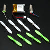 Cheerson CX - 10 / CX - 10A RC Quadcopter Spare Part 8Pcs Blades + 2Pcs Motors + 3.7V 100mAh Battery