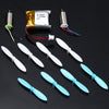 Cheerson CX - 10 / CX - 10A RC Quadcopter Spare Part 8Pcs Blades + 2Pcs Motors + 3.7V 100mAh Battery