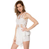 Sexy Jewel Neck Lace Splicing Backless Jumpsuit For Women