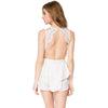 Sexy Jewel Neck Lace Splicing Backless Jumpsuit For Women