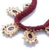Ethnic Style Faux Gemstone Embellished Pendant Necklace For Women
