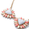 Elegant Candy Color Faux Gemstone Embellished Pendant Necklace For Women