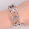 Chic Openwork and Rhinestone Design Alloy Bracelet For Women
