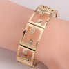 Chic Openwork and Rhinestone Design Alloy Bracelet For Women