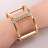 Chic Rhinestone and Openwork Square Shape Design Alloy Bracelet For Women